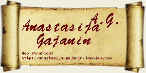 Anastasija Gajanin vizit kartica